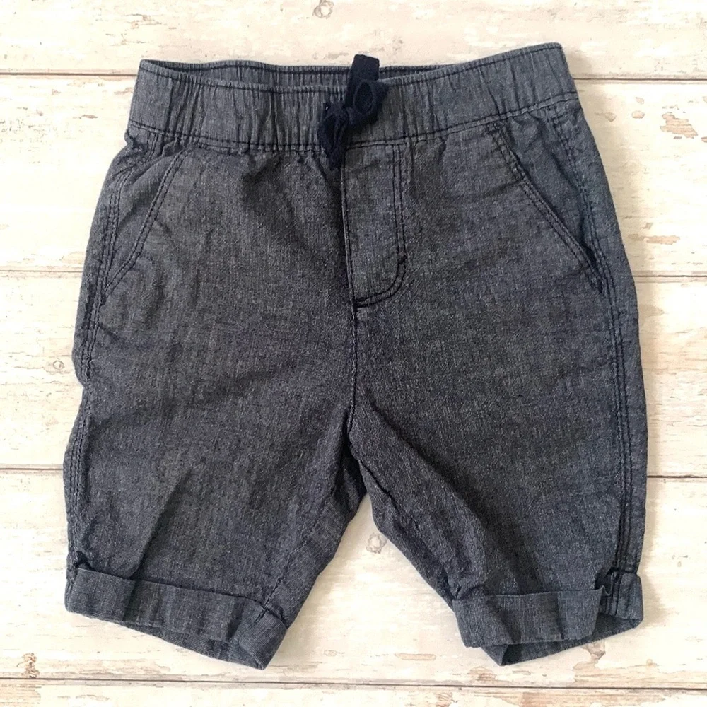 Old Navy 4T Boys Dark Blue Shorts Kids Summer Chino Cut Bottoms Toddler Size 4